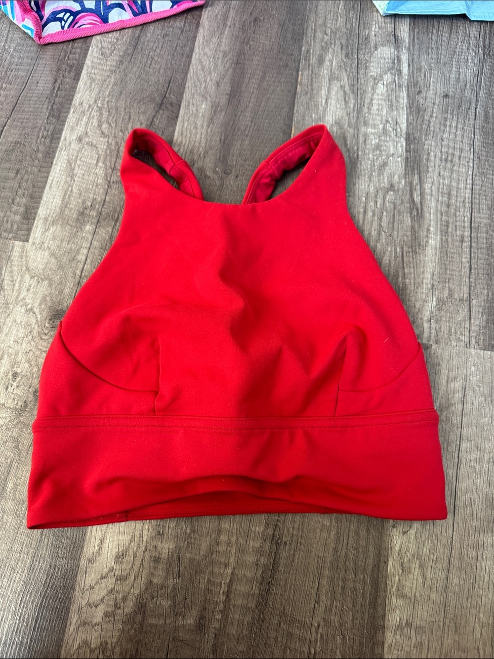 Lululemon Red High-Neck Women's Sports Bra